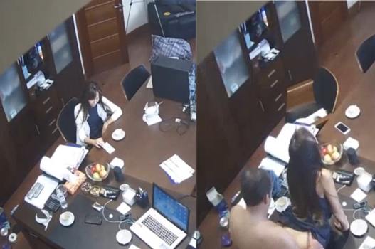 Sếp đụ thư ký ngay chỗ làm việc